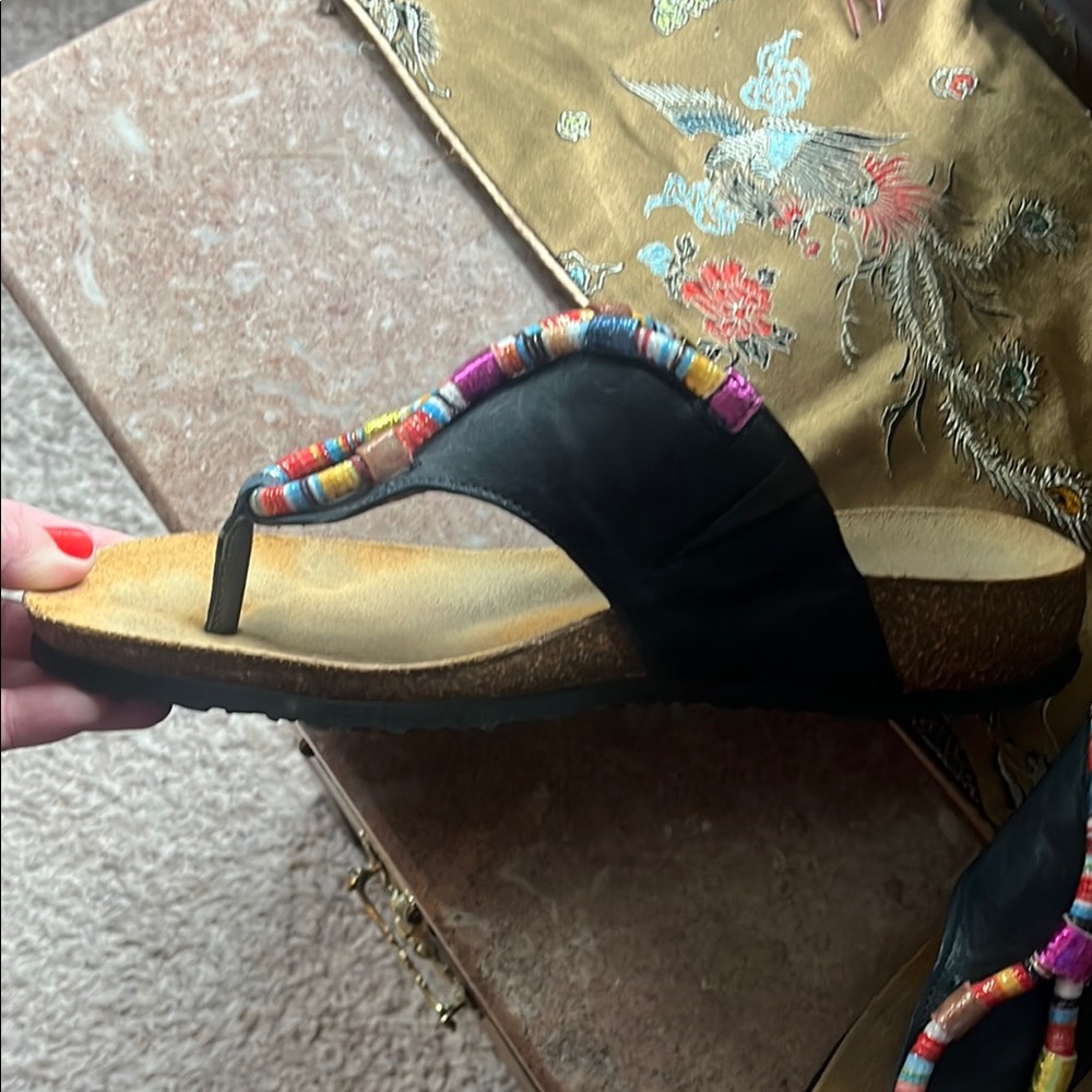Think Black Sandals with Woven Straps - Picture 4 of 6